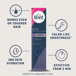 Veet Expert Hair Removal Cream Legs Body All Skin Type 200ml - gallery image 2
