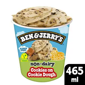 Ben & Jerry's Vegan Ice Cream Tub Non Dairy Cookies on Cookie Dough 465ml