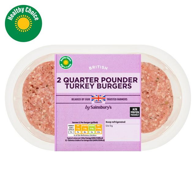 Sainsburys Turkey Burgers x2 227g