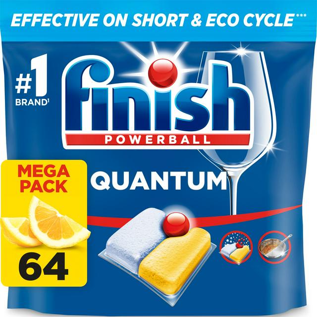 Finish Quantum All In One Dishwasher Tablets Lemon x64 - gallery image 1