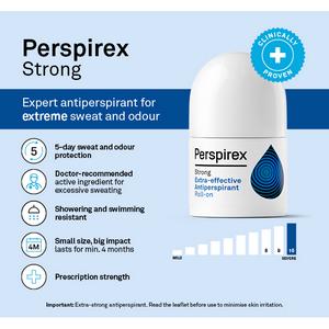 Perspirex Strong Antiperspirant Roll On 20ml - gallery image 2