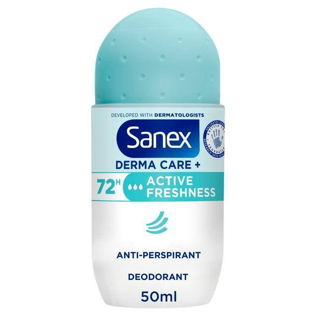 Sanex Derma Care+ Active Freshness 72 Hour Antiperspirant Roll On Deodorant 50ml