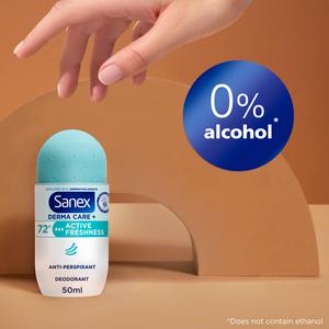 Sanex Derma Care+ Active Freshness 72 Hour Antiperspirant Roll On Deodorant 50ml - gallery image 4