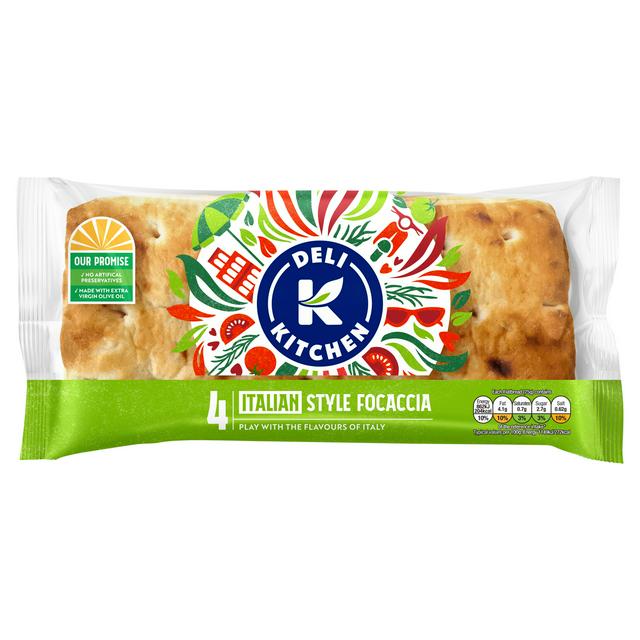 Deli Kitchen Sliced Focaccia x4 300g - gallery image 1