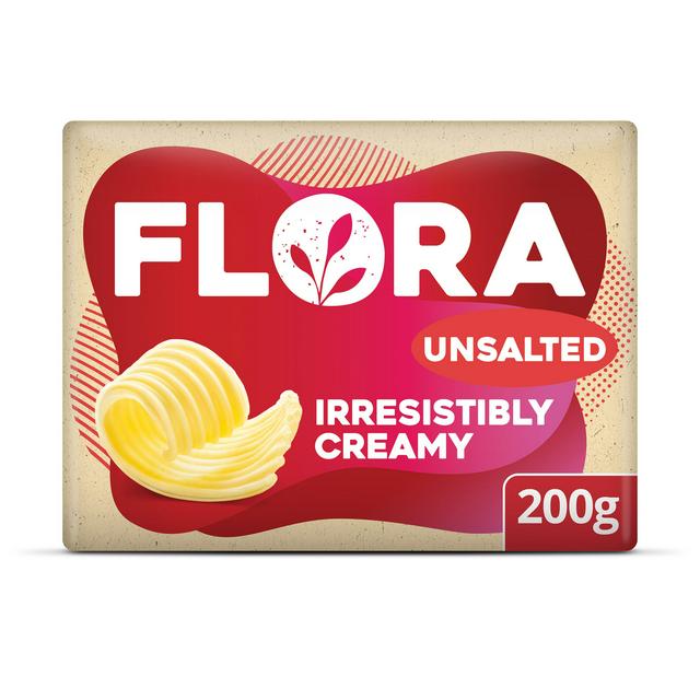 Flora Unsalted Block Butter Alternative 200g - gallery image 1