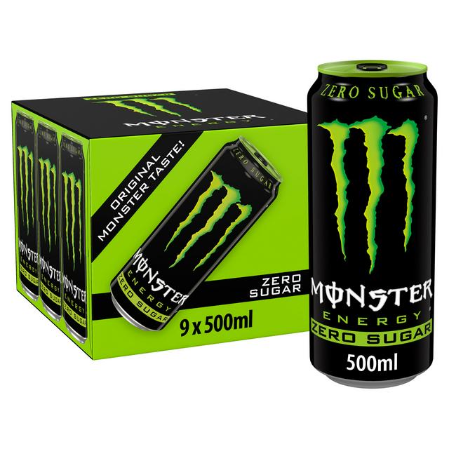 Monster Energy Drink Zero Sugar 9x500ml - gallery image 1