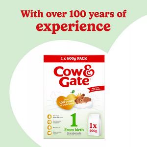 Cow & Gate 1 First Infant Baby Milk Formula Powder From Birth 600g - gallery image 2