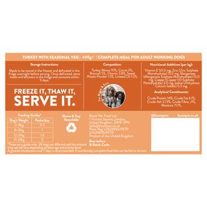 Boost Dog Food Turkey with Seasonal Veg 400g - gallery image 2