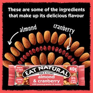 Eat Natural Almond & Cranberry with Pomegranate & Honey Cereal Bar 40g - gallery image 3