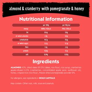 Eat Natural Almond & Cranberry with Pomegranate & Honey Cereal Bar 40g - gallery image 6