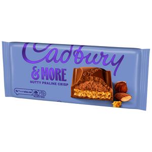 Cadbury Dairy Milk & More Nutty Praline Crisp Chocolate Bar 180g - gallery image 4