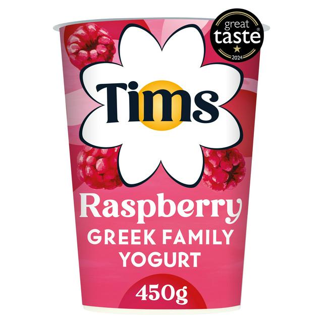 Tims Dairy Greek Style Raspberry Bio Live Yogurt 450g - gallery image 1