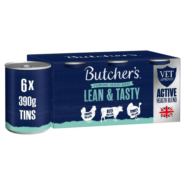 Butcher's Lean & Tasty Wet Dog Food Tins 6 x 390g - gallery image 1