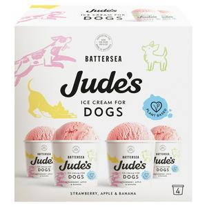 Jude's Ice Cream for Dogs Strawberry, Apple & Banana 4x90ml