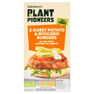 Plant Pioneers Sweet Potato & Avocado Burgers 227g