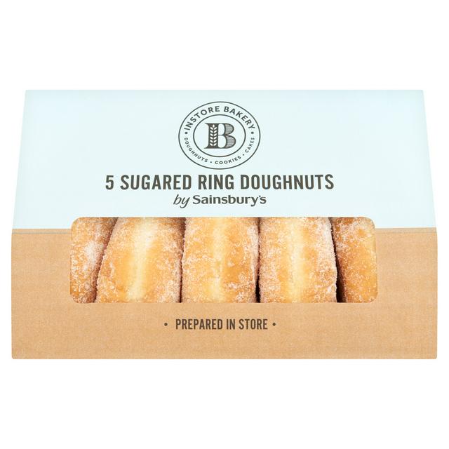 Sainsburys Sainsbury's Sugared Ring Doughnuts x5