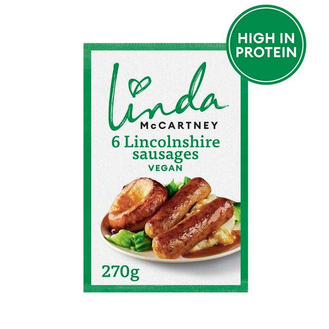 Linda McCartney's Vegetarian Lincolnshire Sausages x6 270g - gallery image 1