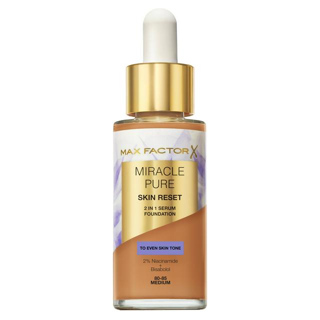 Max Factor Miracle Pure 2in1 Skin Reset Serum Foundation 80-85 Medium 30ml - gallery image 1