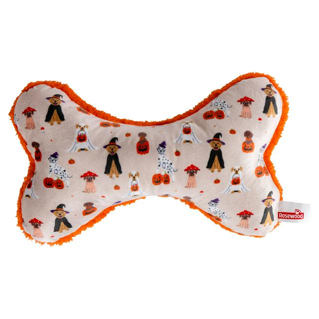 Rosewood Spirit & Spook Pumpkin Comfort Bone Dog Toy - gallery image 1