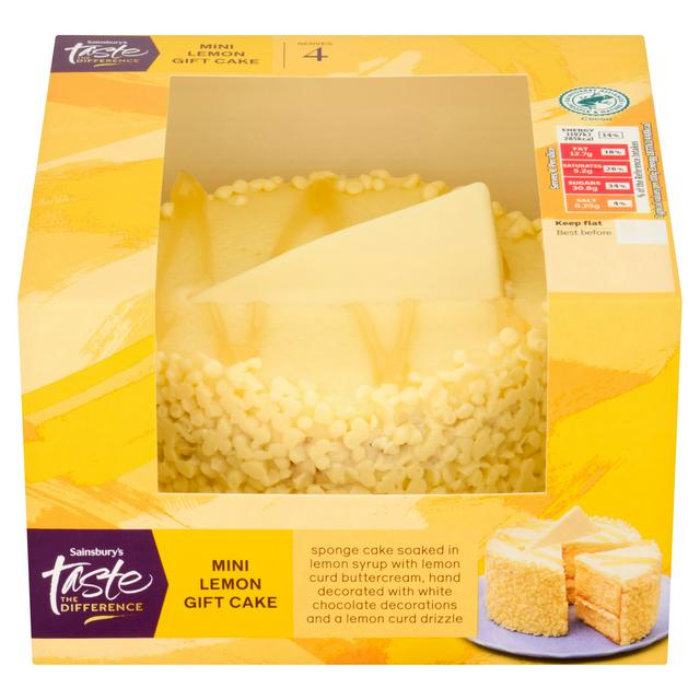 Sainsbury's 255g Mini Lemon Gift Cake, Taste the Difference - gallery image 1