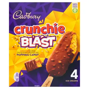 Cadbury Crunchie Blast Ice Cream 4x90ml