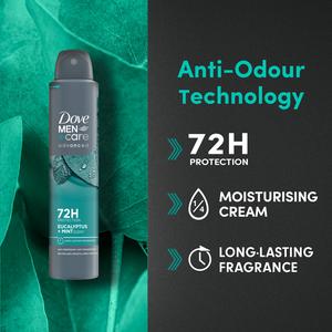 Dove Men+Care Advanced Antiperspirant Aerosol Eucalyptus + Mint 200ml - gallery image 2