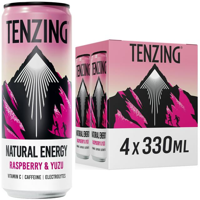 Tenzing Raspberry & Yuzu Natural Energy 4 x 330ml - gallery image 1