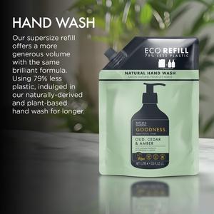 Baylis & Harding Goodness Oud Cedar & Amber Natural Hand Wash 1L - gallery image 3