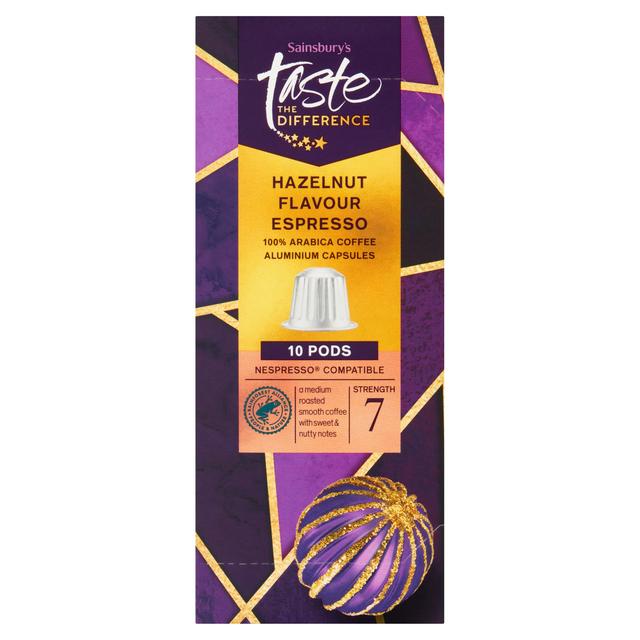 Sainsbury's Hazelnut Flavour Espresso Pods, Taste the Difference