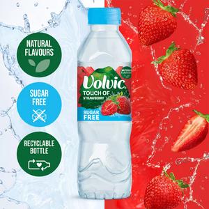 Volvic Touch of Fruit Sugar Free Strawberry Flavoured Water 6x500ml - gallery image 2