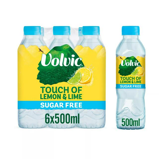 Volvic Touch of Lemon & Lime Sugar Free Flavoured Water 6 x 500ml