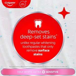 Colgate 75ml Max White Ultra Plus Sensitive Teeth Whitening Toothpaste - gallery image 6