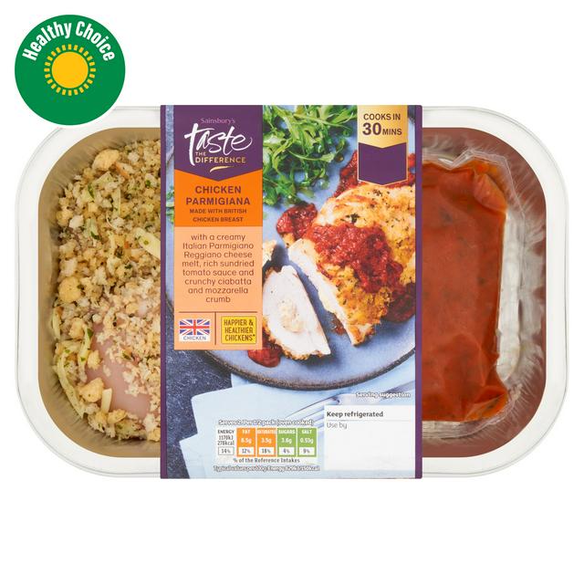 Taste the Difference Sainsbury's Ready to Cook British Chicken Parmigiana with a Rich Tomato Sauce, Taste the Difference 420g