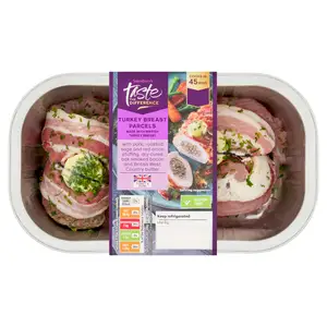 Sainsbury's British Turkey Breast Parcels Wrapped in Oak Smoked Bacon with a Sage & Onion Stuffing, Taste the Difference 441g