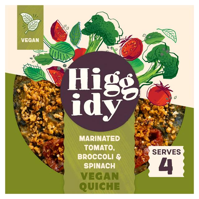 Higgidy Marinated Tomato, Broccoli & Spinach Vegan Quiche 380g - gallery image 1