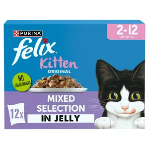 Felix Original Kitten Mixed Selection In Jelly Wet Cat Food 12 x 85g