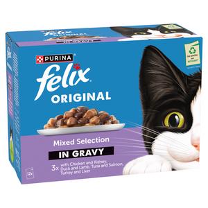 Felix Original Mixed Selection in Gravy Wet Cat Food 12 x 85g - gallery image 4