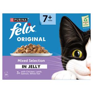Felix Original Senior 7+ Mixed Selection in Jelly Wet Cat Food 12 x 85g - gallery image 2