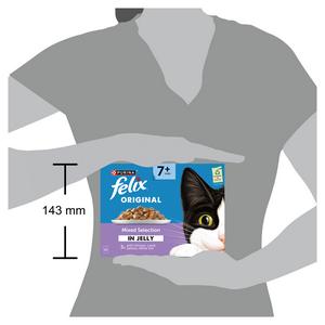 Felix Original Senior 7+ Mixed Selection in Jelly Wet Cat Food 12 x 85g - gallery image 5