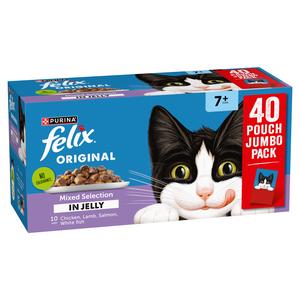 Felix Original Senior 7+ Mixed Selection in Jelly Wet Cat Food 40 x 85g - gallery image 2