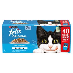 Felix Original Senior 7+ Fish Selection in Jelly Wet Cat Food 40 x 85g - gallery image 2