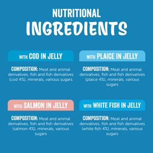 Felix Original Senior 7+ Fish Selection in Jelly Wet Cat Food 40 x 85g - gallery image 6