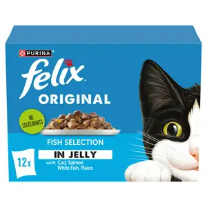 Felix Original Fish Selection In Jelly Wet Cat Food 12 x 85g