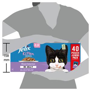 Felix Original Kitten Mixed Selection in Jelly Wet Cat Food 40 x 85g - gallery image 3