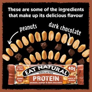 Eat Natural Protein Peanuts Orange Dark Chocolate Fruit & Nut Cereal Bars 3x40g - gallery image 3