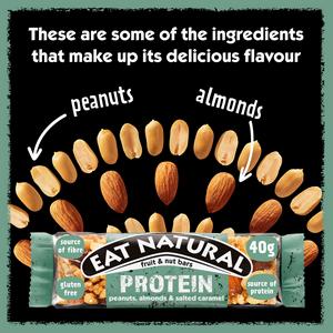 Eat Natural Protein Peanuts Almonds Salted Caramel Fruit & Nut Cereal Bars 3x40g - gallery image 3