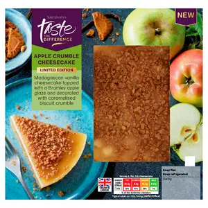 Sainsbury's Apple Crumble Cheesecake, Taste the Difference 500g