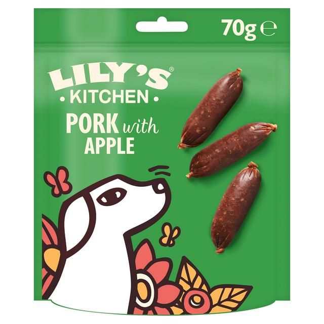 Lily's Kitchen Cracking Pork with Apple Sausages Dog Treats 70g - gallery image 1