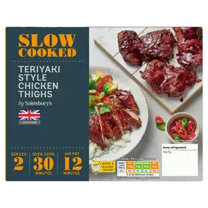 Sainsbury's Slow Cook Teriyaki British Chicken Thighs 490g (serves 2)