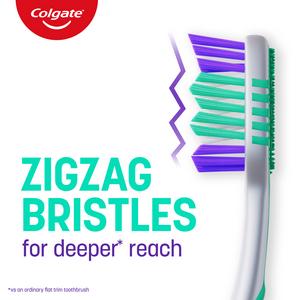 Colgate Zig Zag Medium Toothbrush Pack x3 - gallery image 5
